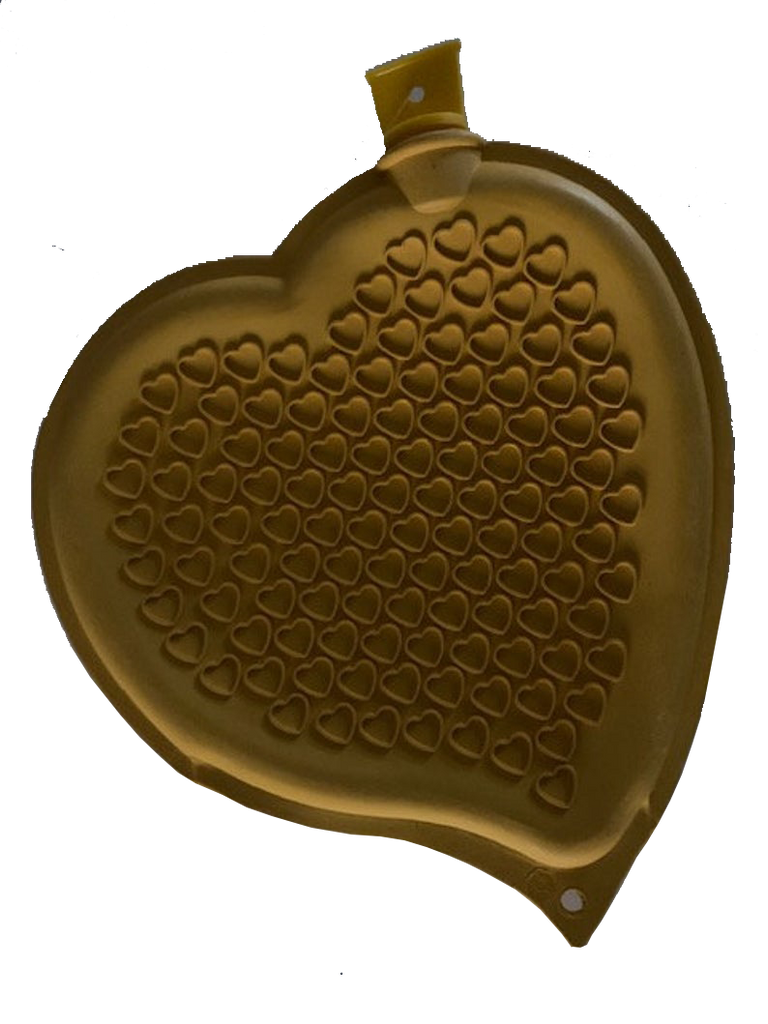 Sänger Heart-shaped Hot Water Bottle-YELLOW-made in Germany