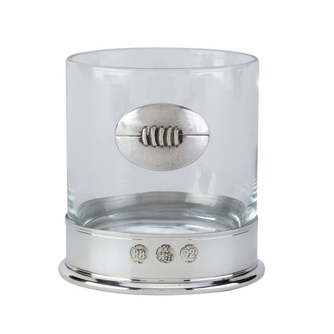 Pinder Bros. 12 oz. pewter rugby whisky glass - Made in England