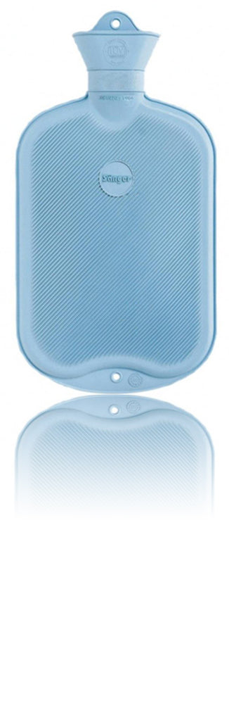 Sänger Rubber Hot Water Bottle - Made in Germany - 2 Litres (light blue)