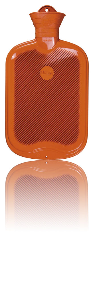 Sänger Rubber Hot Water Bottle - Made in Germany - 2 Litres (Orange)