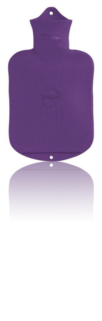 SANGER 0.8 Liter Rubber Hot Water Bottle - Made in Germany (Purple)