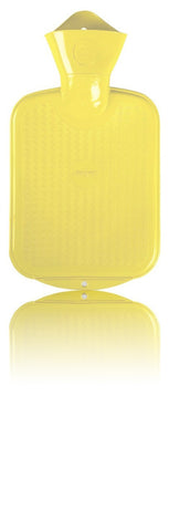 SANGER 0.8 Liter Rubber Hot Water Bottle - Made in Germany (Yellow)