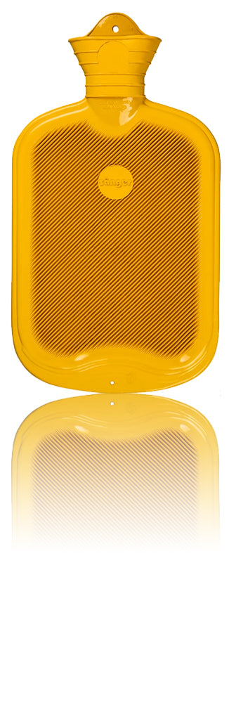 Sänger Rubber Hot Water Bottle - Made in Germany - 2 Litres (Yellow)