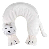 Sanger Neck hot water bottle with cat cover, white