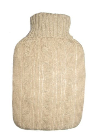 Warm Tradition Cream Cable Knit Hot Water Bottle Cover- COVER ONLY