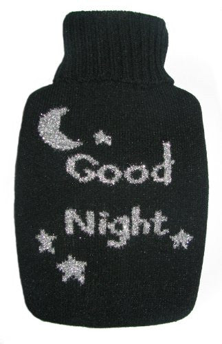 Warm Tradition Good Night Knit Covered Hot Water Bottle - Bottle made in Germany