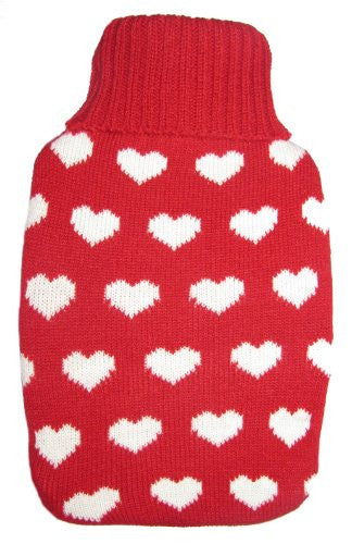 Warm Tradition Lots of Love Knit Hot Water Bottle Cover- COVER ONLY