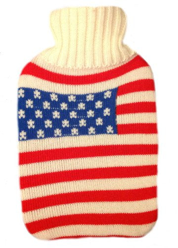 Warm Tradition American Flag Knit Hot Water Bottle Cover- COVER ONLY