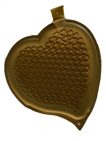 Sänger Heart-shaped Hot Water Bottle-YELLOW-made in Germany