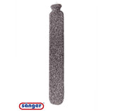 2.5 Liter SANGER LONGI rubber hot water bottle-Pixel grey cover - Made in Germany