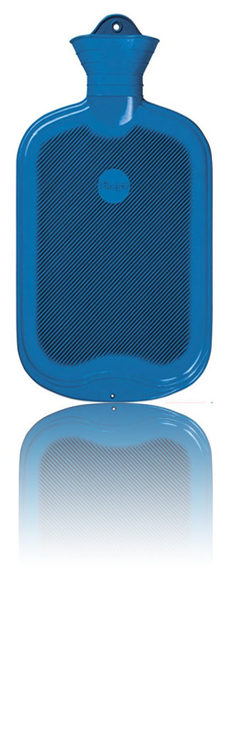 Sänger Rubber Hot Water Bottle - Made in Germany - 2 Litres (Blue)