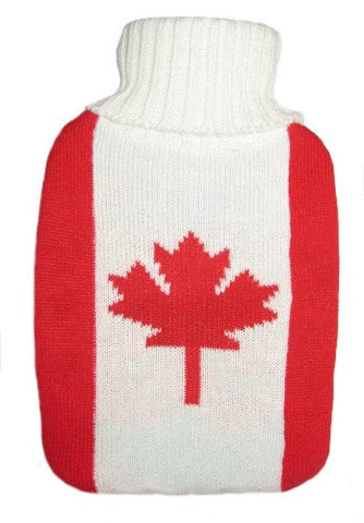 Warm Tradition Canadian Flag Knit Hot Water Bottle Cover- COVER ONLY