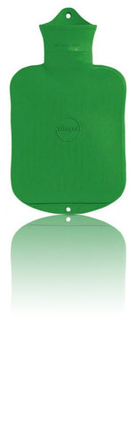 SANGER 0.8 Liter Rubber Hot Water Bottle - Made in Germany (Green)