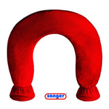 SANGER Red Fleece Covered NECK Hot Water Bottle - Made in Germany